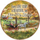 Country Ride—Nostalgia - 21" Round Wood Sign