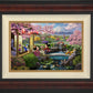 Framed Disney painting with Minnie and Mickey