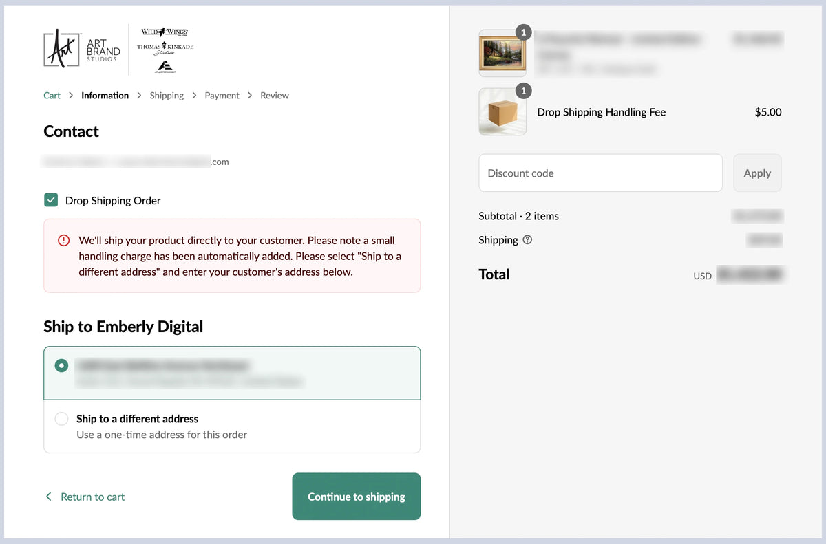 How to Drop Ship Art Brand Products