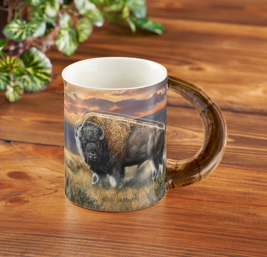 Dusty Plain Bison Sculpted Mug