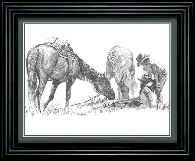 Purple Mountain Pencil Sketch - Companion Print