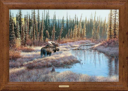 Lightscape-Moose - 24" x 36" Framed Gallery Canvas