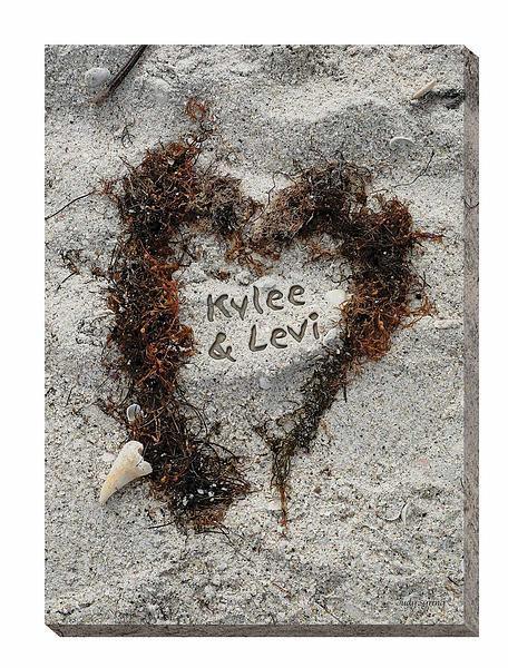 I Love You—Seashore - 18" x 13" Personalized Wrapped Canvas