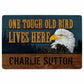 One Tough Old Bird Lives Here - Bald Eagle - 2' x 3' Personalized Floor Mat