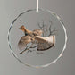 Mist Morning Revisited—Ruffed Grouse - 3" Round Glass Ornament