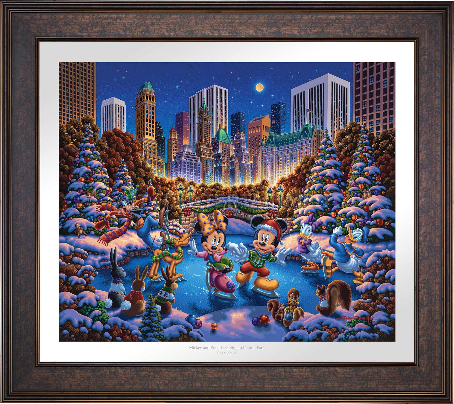 Mickey and Friends Skating in Central Park - Limited Edition Paper (SN - Standard Numbered)