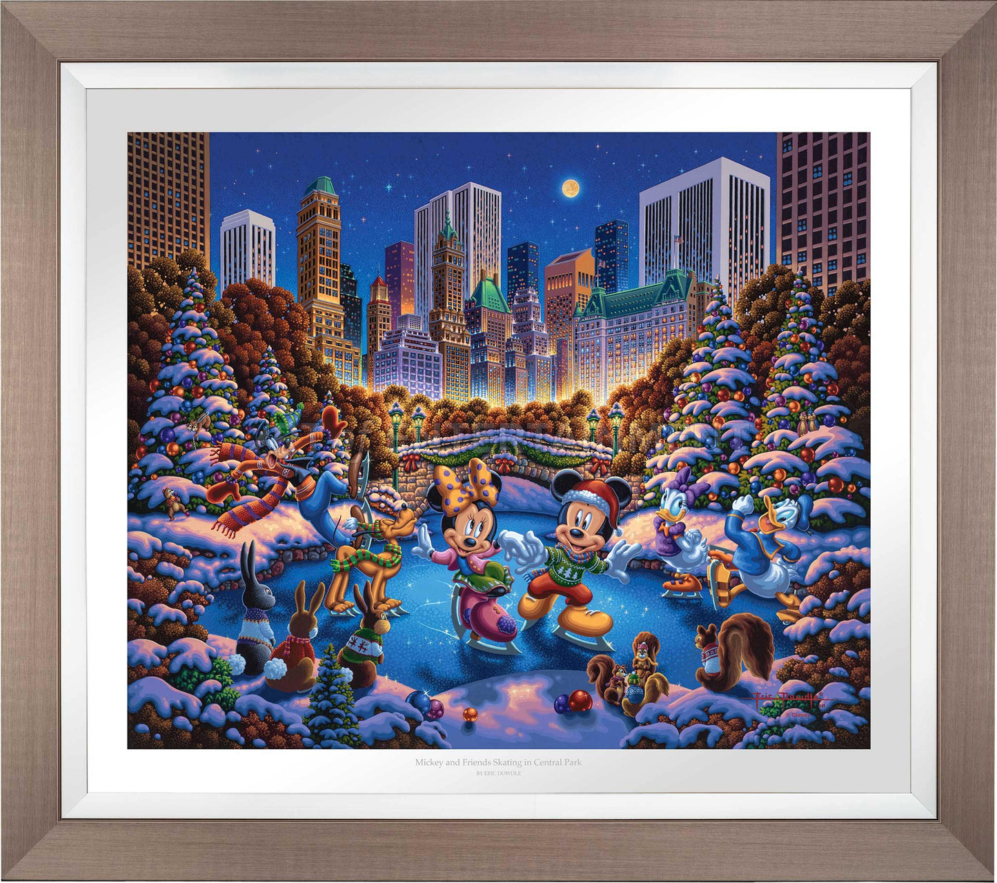 Mickey and Friends Skating in Central Park - Limited Edition Paper (SN - Standard Numbered)