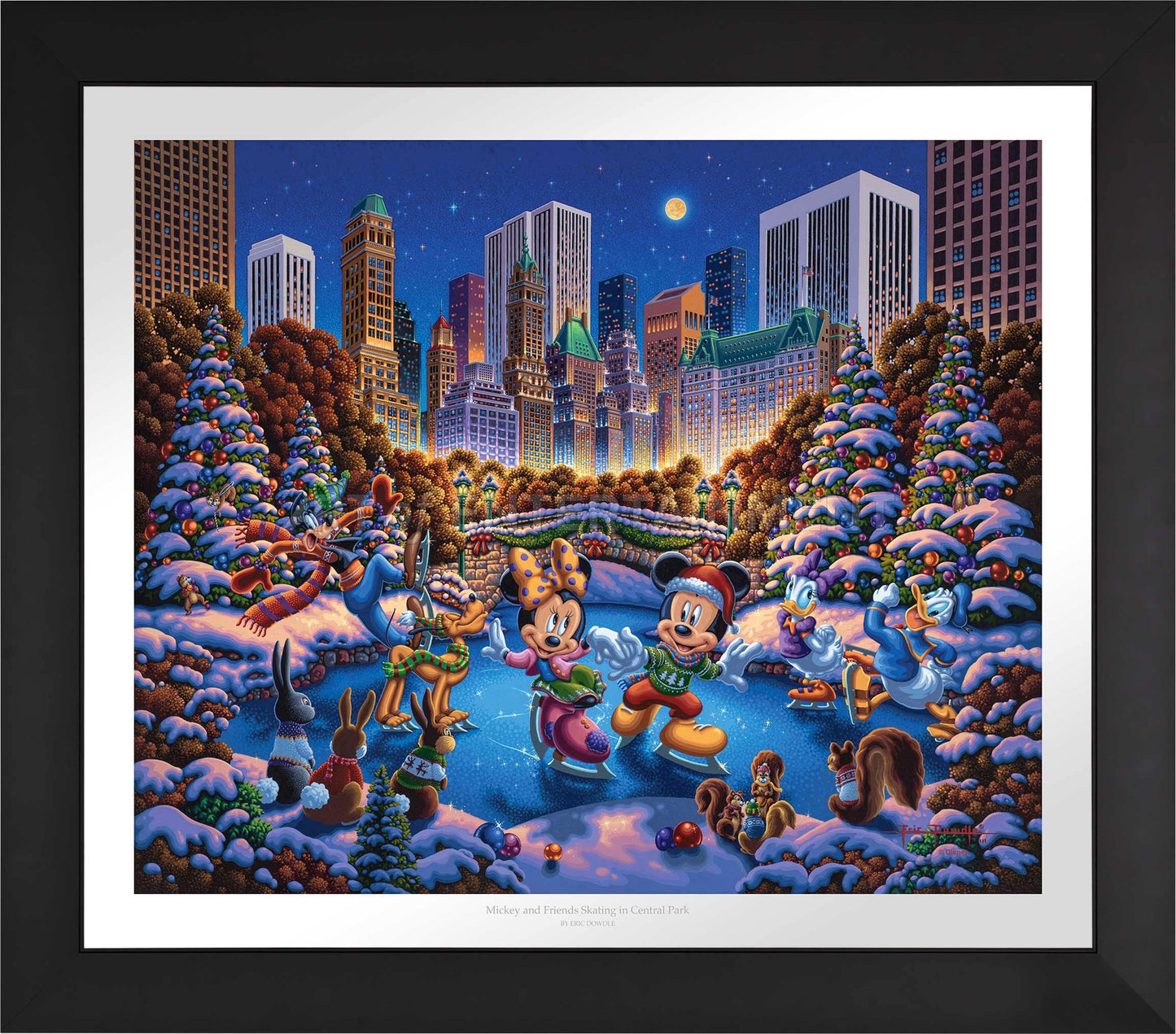 Mickey and Friends Skating in Central Park - Limited Edition Paper (SN - Standard Numbered)