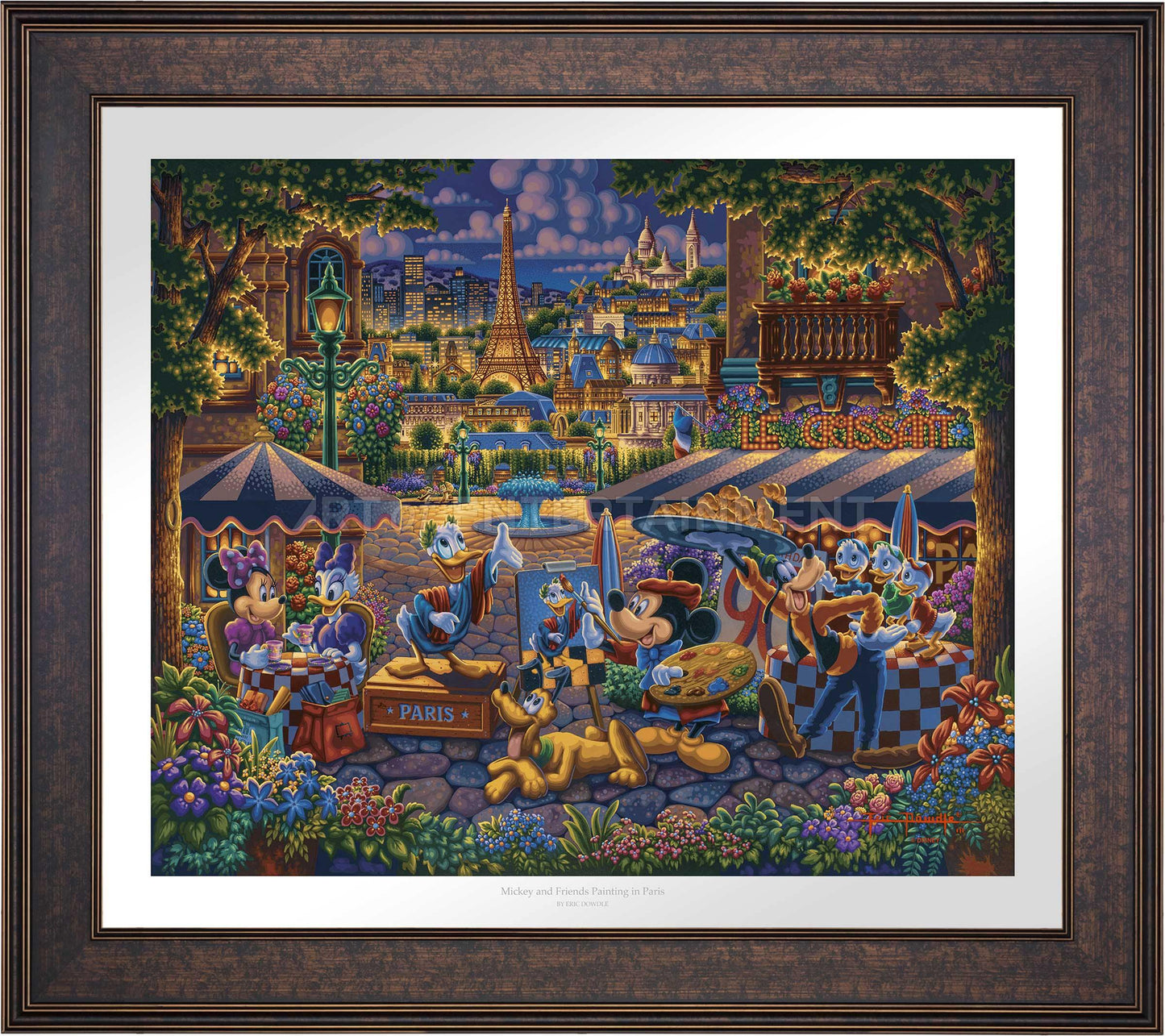 Mickey and Friends Painting in Paris - Limited Edition Paper (SN - Standard Numbered)
