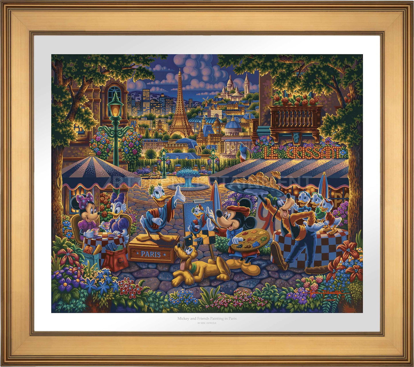 Mickey and Friends Painting in Paris - Limited Edition Paper (SN - Standard Numbered)
