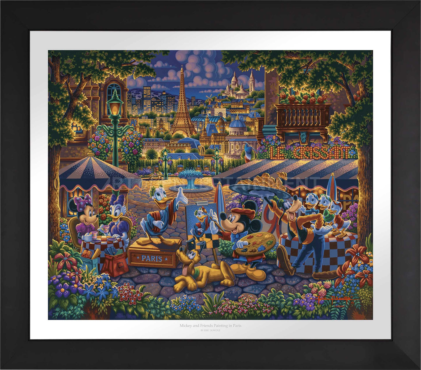 Mickey and Friends Painting in Paris - Limited Edition Paper (SN - Standard Numbered)