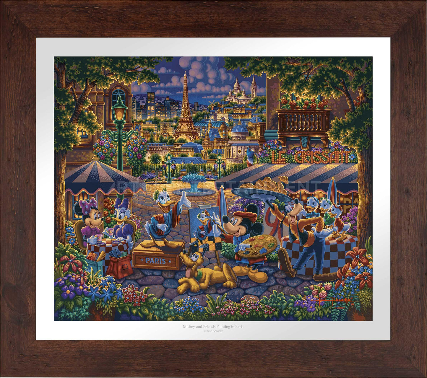 Mickey and Friends Painting in Paris - Limited Edition Paper (AP - Artist Proof)