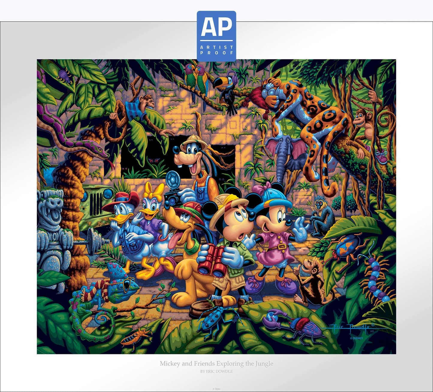 Mickey and Friends Exploring the Jungle - Limited Edition Paper (AP - Artist Proof)