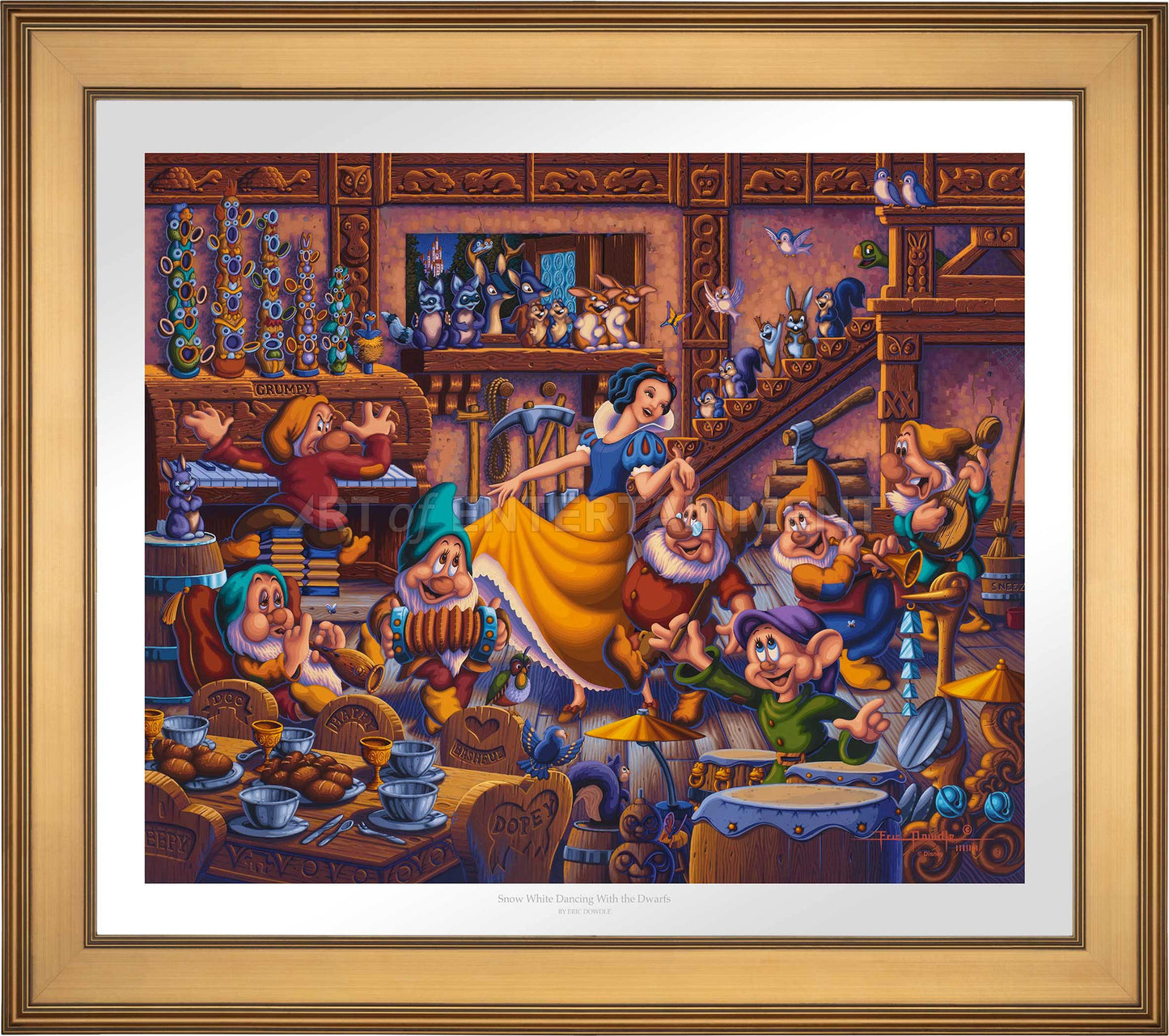 Snow White Dancing with the Dwarfs - Limited Edition Paper (AP - Artist Proof)