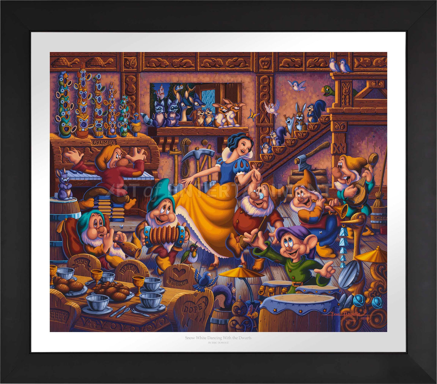 Snow White Dancing with the Dwarfs - Limited Edition Paper (SN - Standard Numbered)