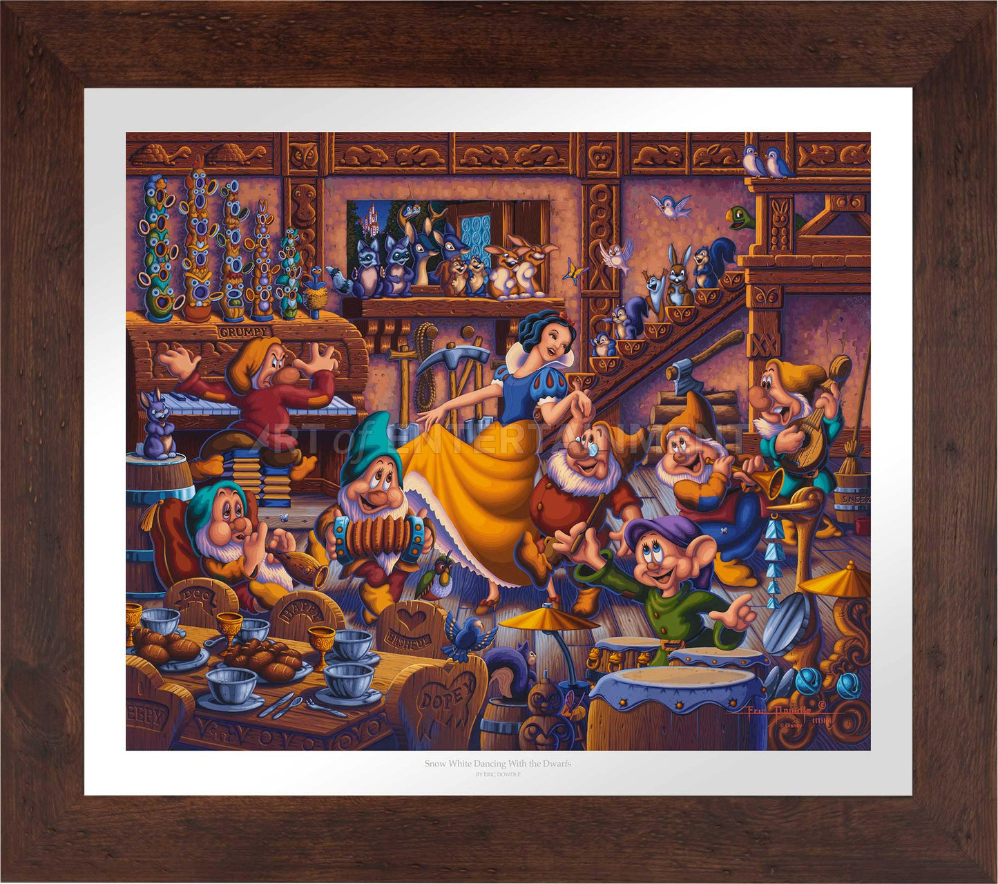 Snow White Dancing with the Dwarfs - Limited Edition Paper (AP - Artist Proof)