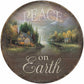 Peace on Earth - 21" Round Wood Sign