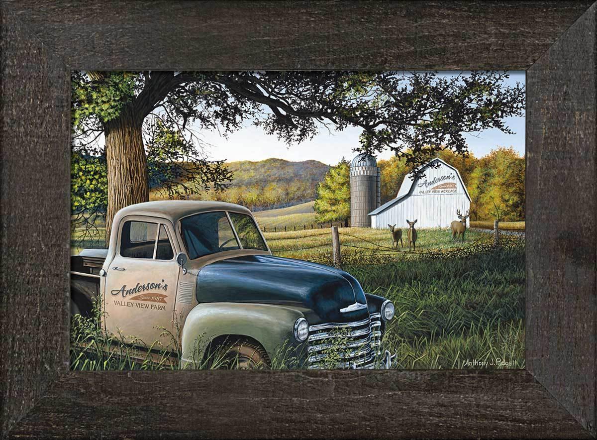 Farm Truck - Personalized Framed Canvas