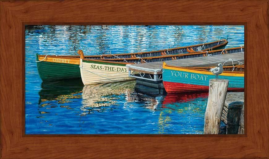 Row, Row, Row—Boats - Personalized Framed Canvas