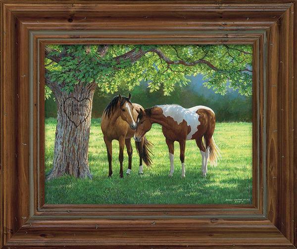 Quiet Moment—Horses - Personalized Framed Canvas