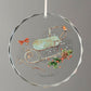 Antique Sled - Round Glass Ornament