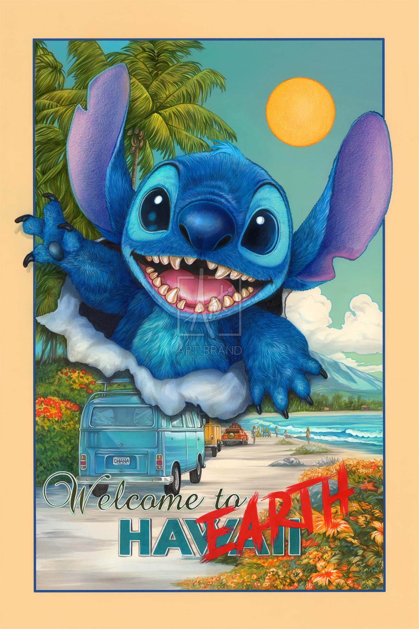 Disney's Stitch - Welcome to Planet Earth - Limited Edition Canvas