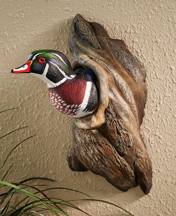 Wood Duck in Tree Sculpture