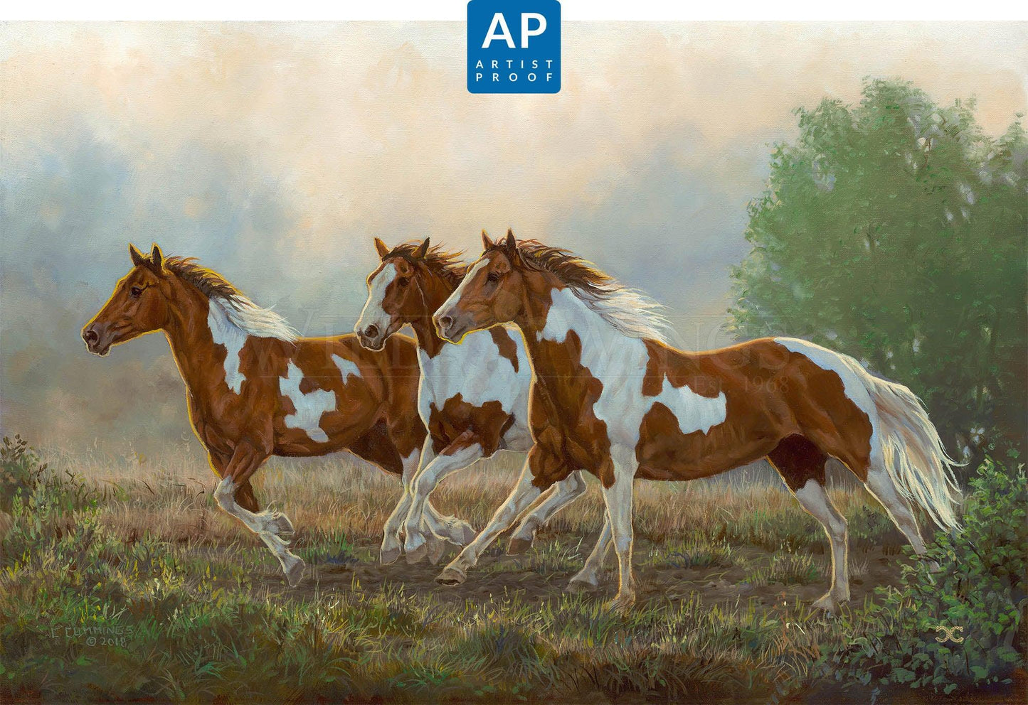 Misty Morning—Pintos; Artist Proof Edition (AP)