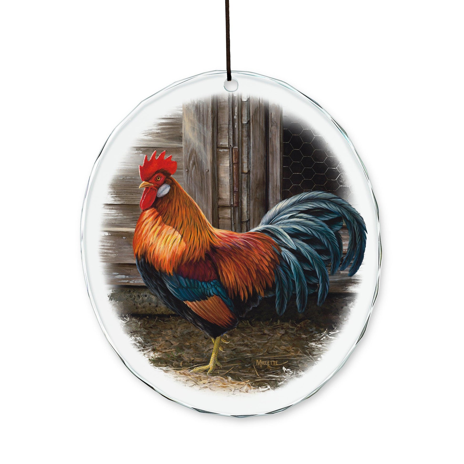Leghorn Light Brown Rooster Suncatcher - Wild Wings