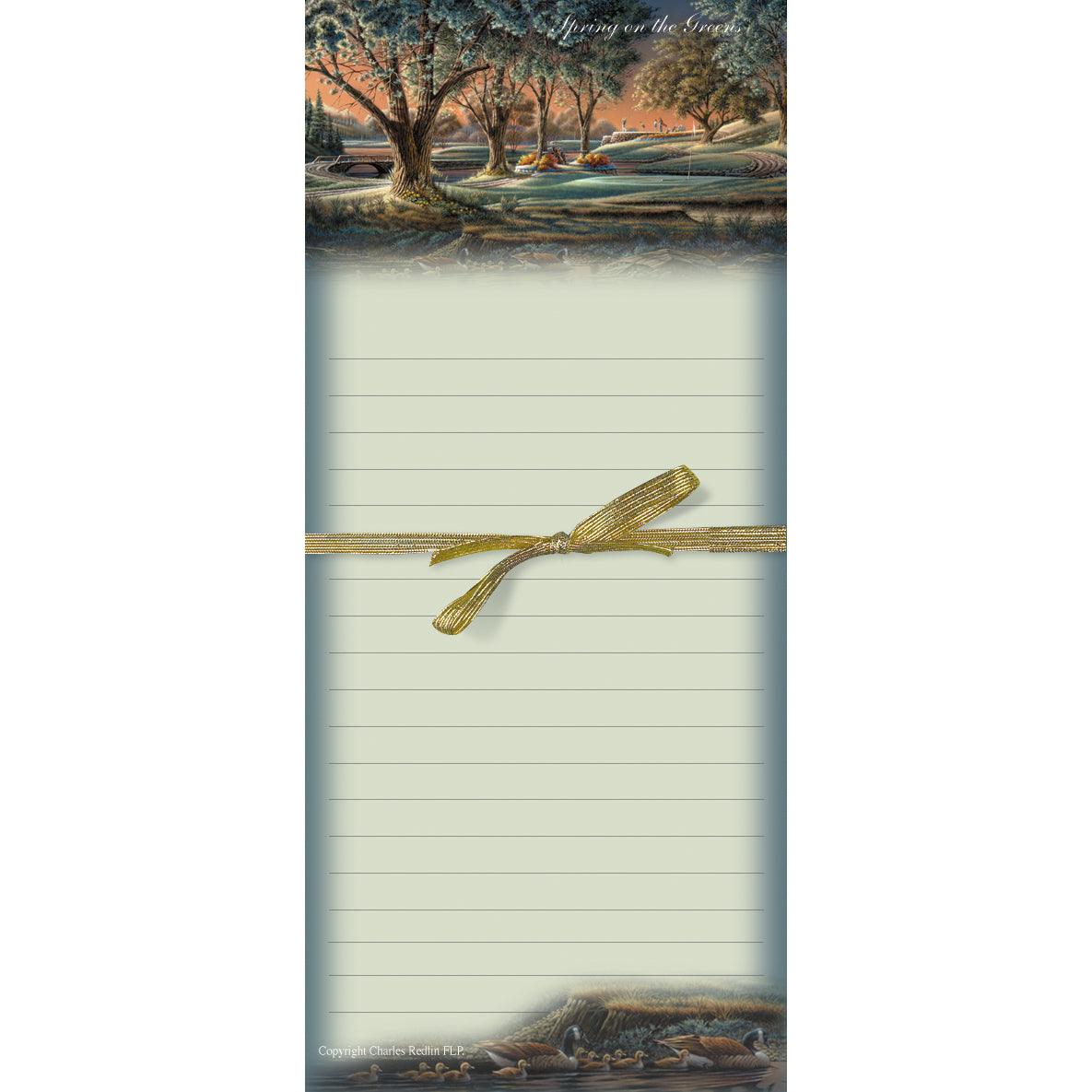 Spring on the Greens Magnetic Note Pad - Wild Wings