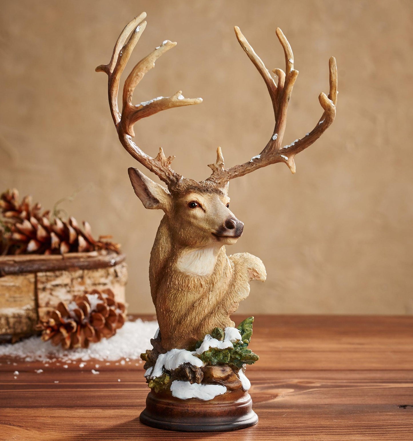 First Snow - Mule Deer Mill Creek Sculpture - Wild Wings