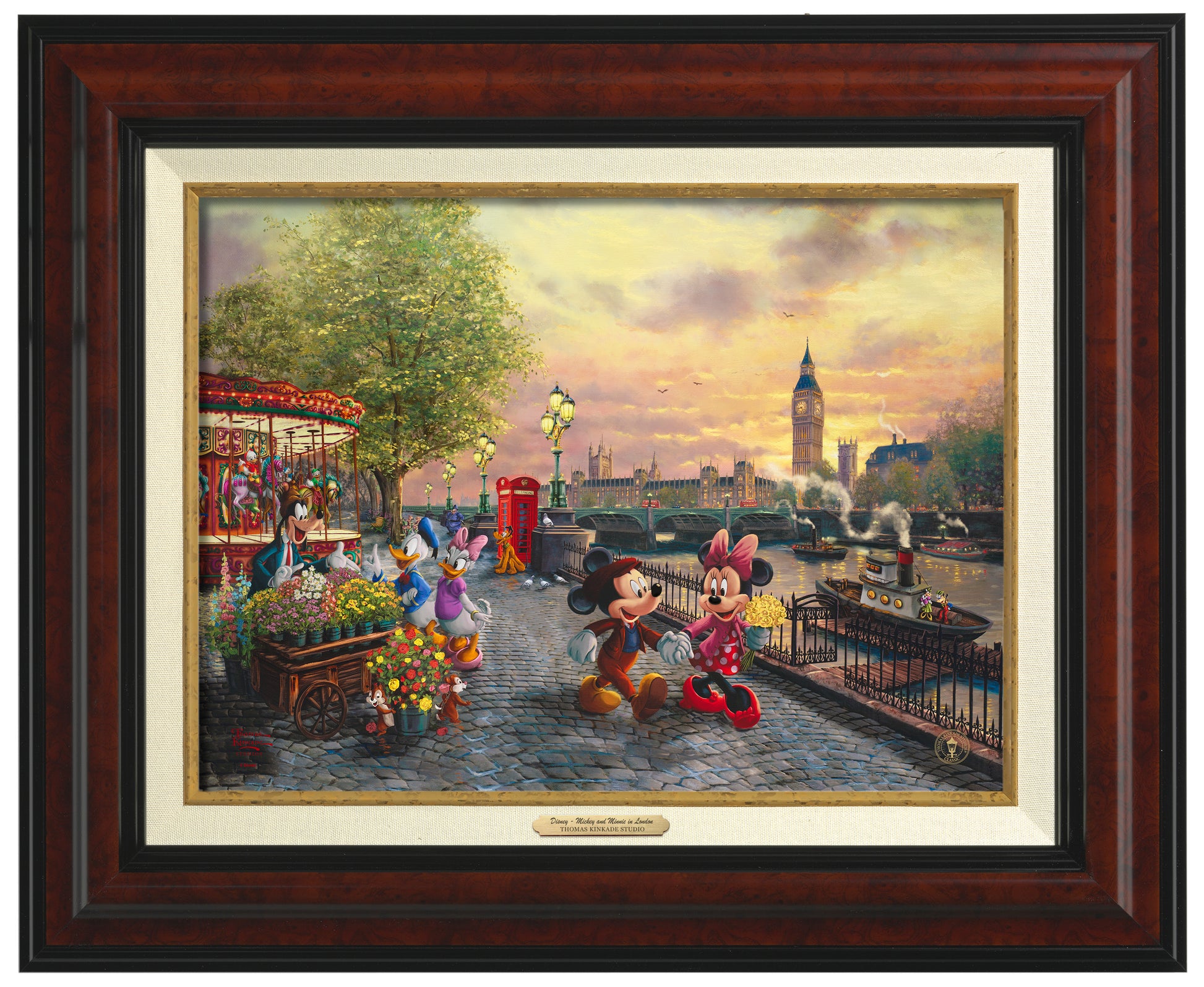 CLF_Disney_MickeyAndMinnieInLondon_151752_12x16_Framed_Burl.jpg
