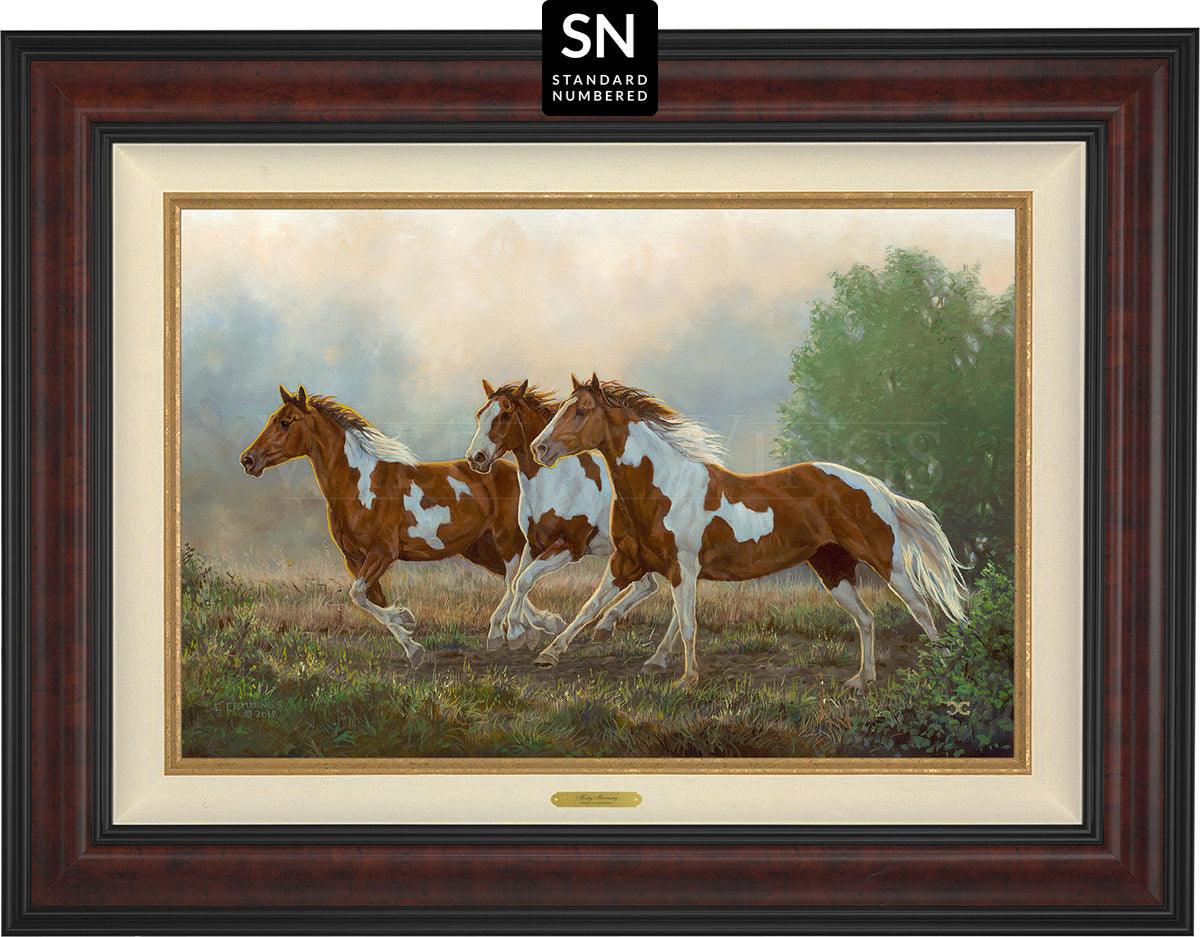 Misty Morning—Pintos; Standard Numbered Edition (SN) Master Artisan Canvas - Wild Wings