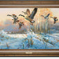 Late Departure—Canada Geese Framed Gallery Canvas - Wild Wings