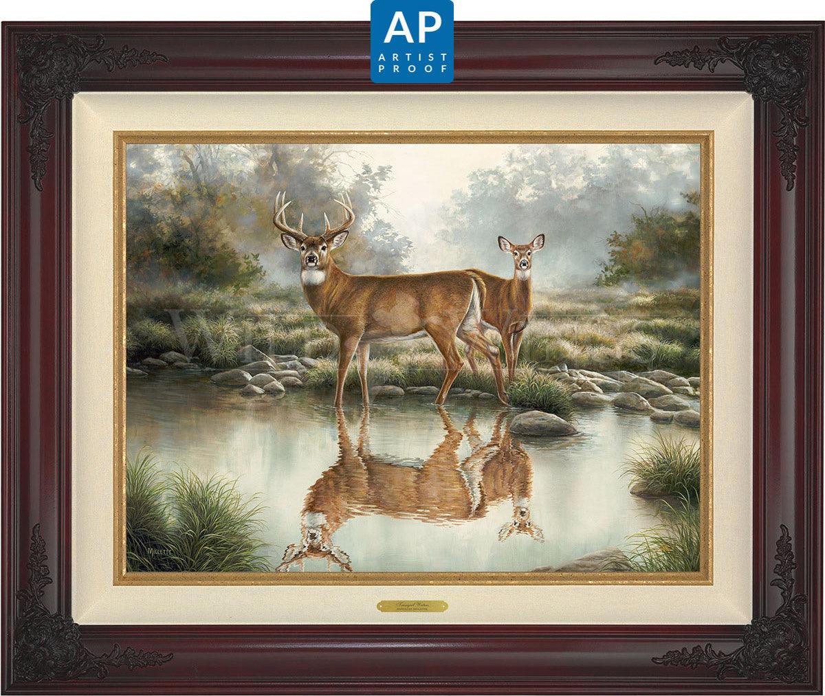 Tranquil Waters—Whitetail Deer; Artist Proof Edition (AP) Master Artisan Canvas - Wild Wings