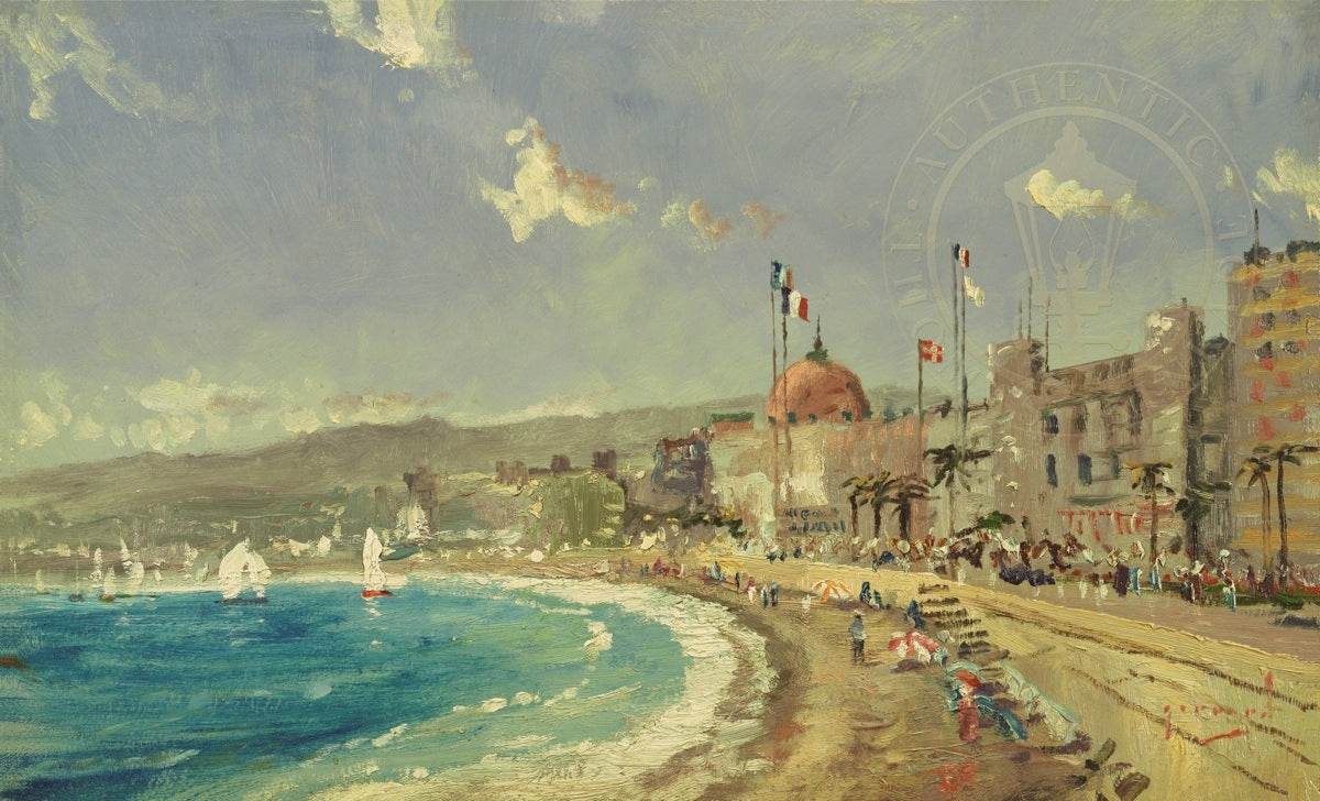 The Beach at Nice - Limited Edition Canvas