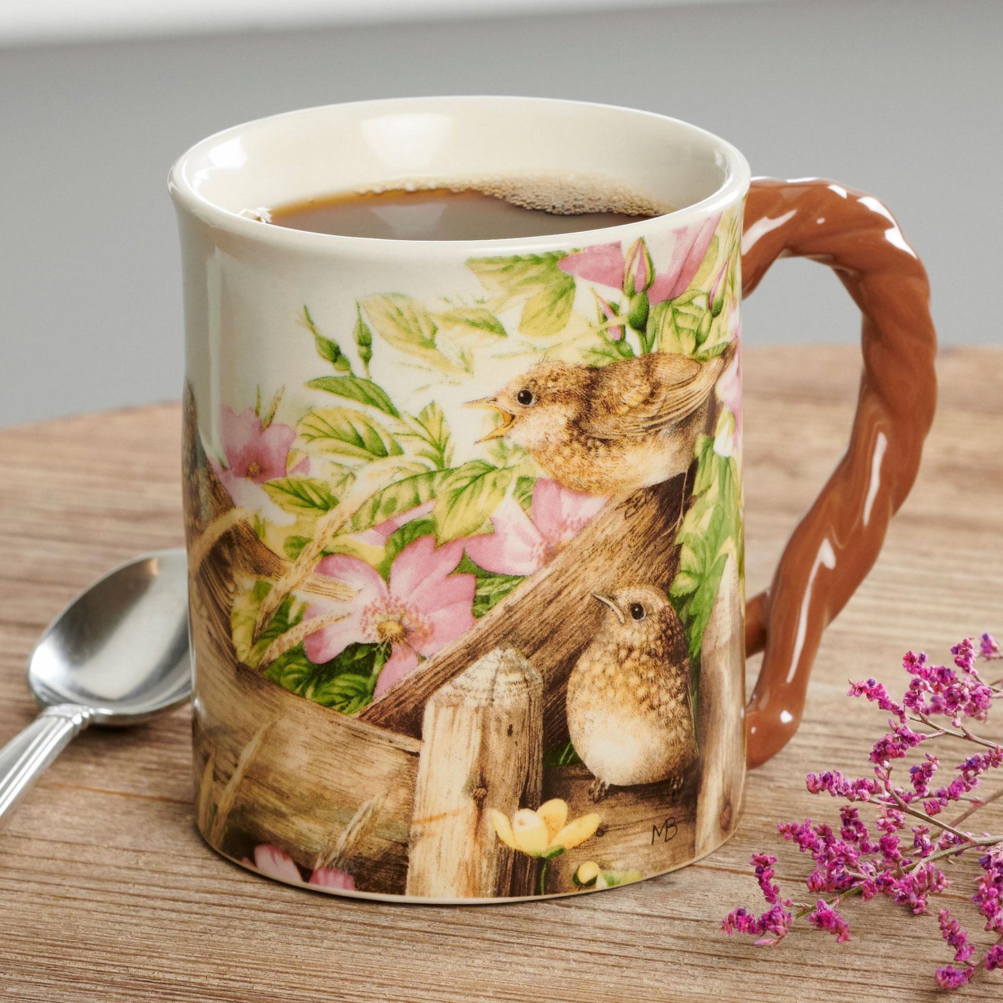 Breakfast Time - Birds Sculpted Mug - Wild Wings