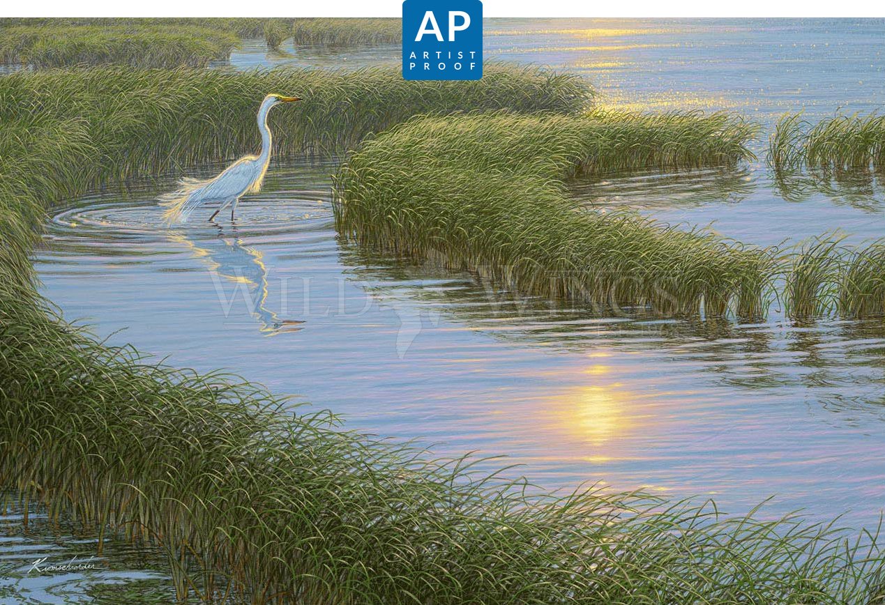 Evening Solitude—White Egret; Artist Proof Edition (AP)
