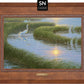 Evening Solitude—White Egret; Standard Numbered Edition (SN) Master Artisan Canvas - Wild Wings