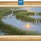 Evening Solitude—White Egret; Artist Proof Edition (AP) Master Artisan Canvas - Wild Wings