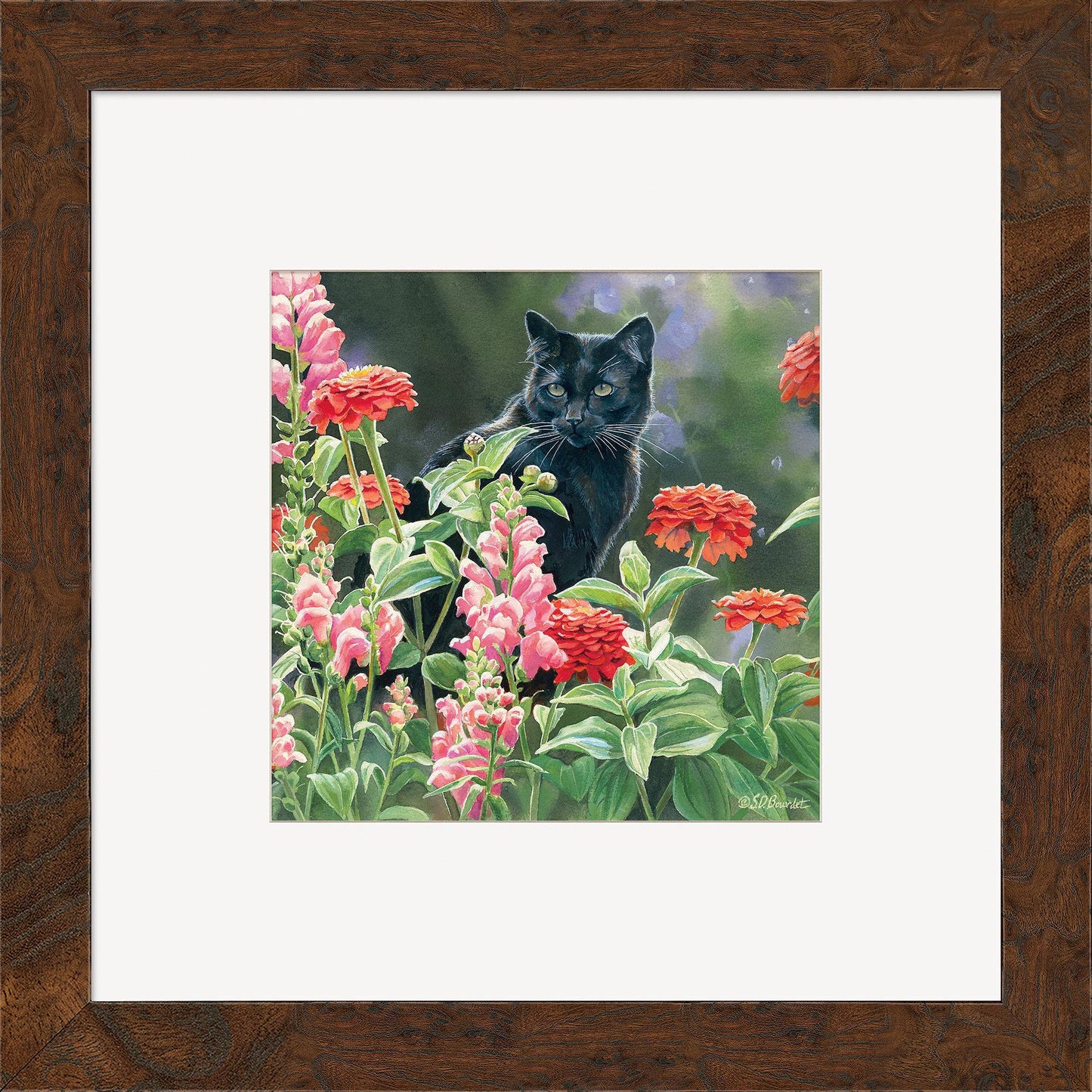 Max in the Zinnias Contempo Square - Wild Wings