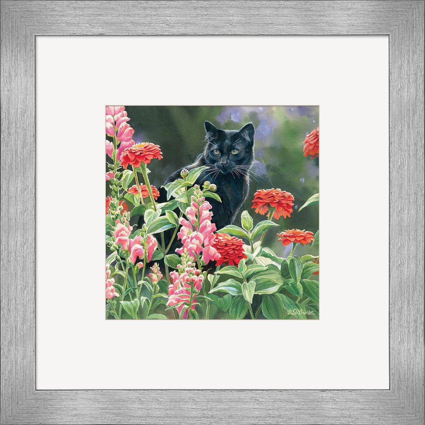 Max in the Zinnias Contempo Square - Wild Wings