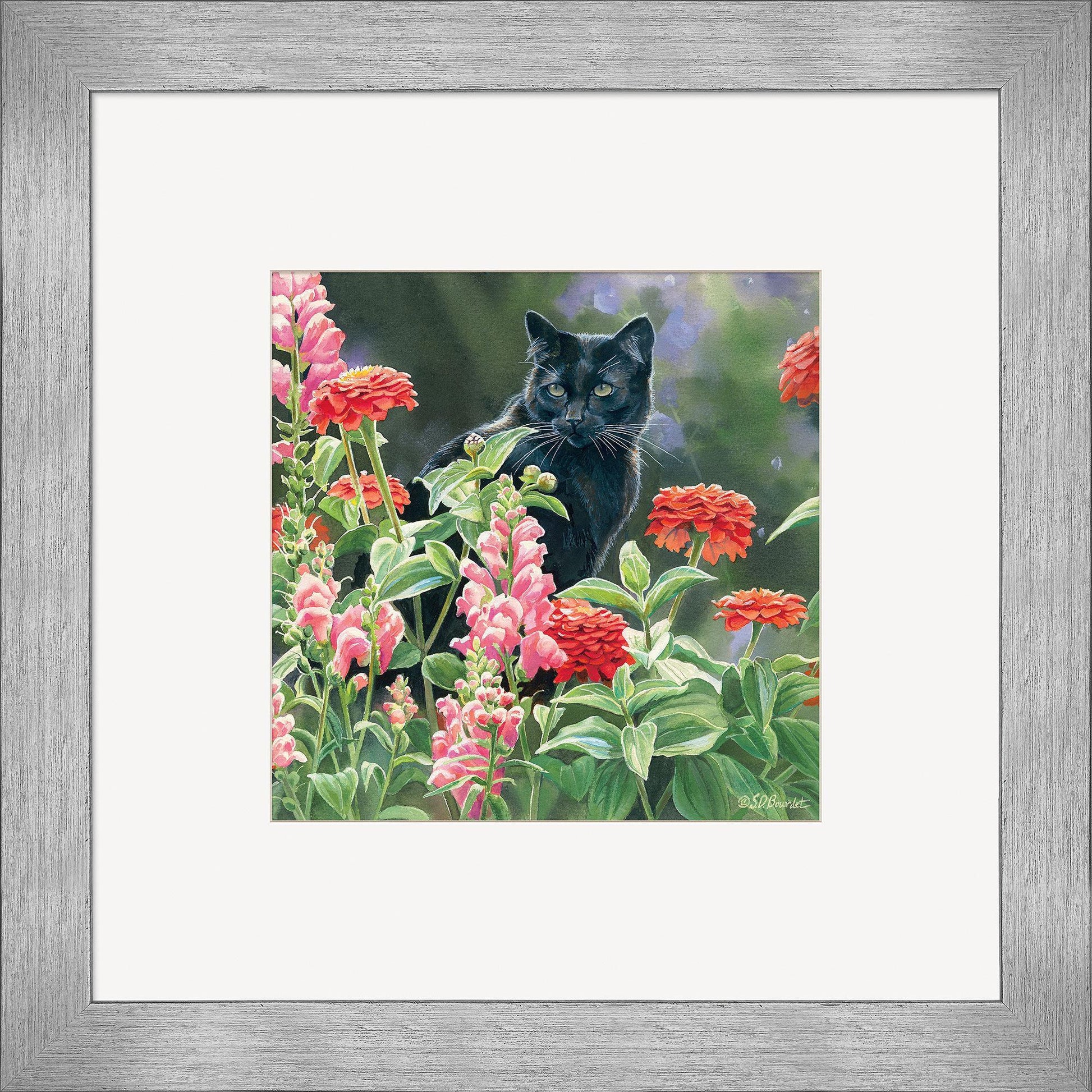 Max in the Zinnias Contempo Square - Wild Wings
