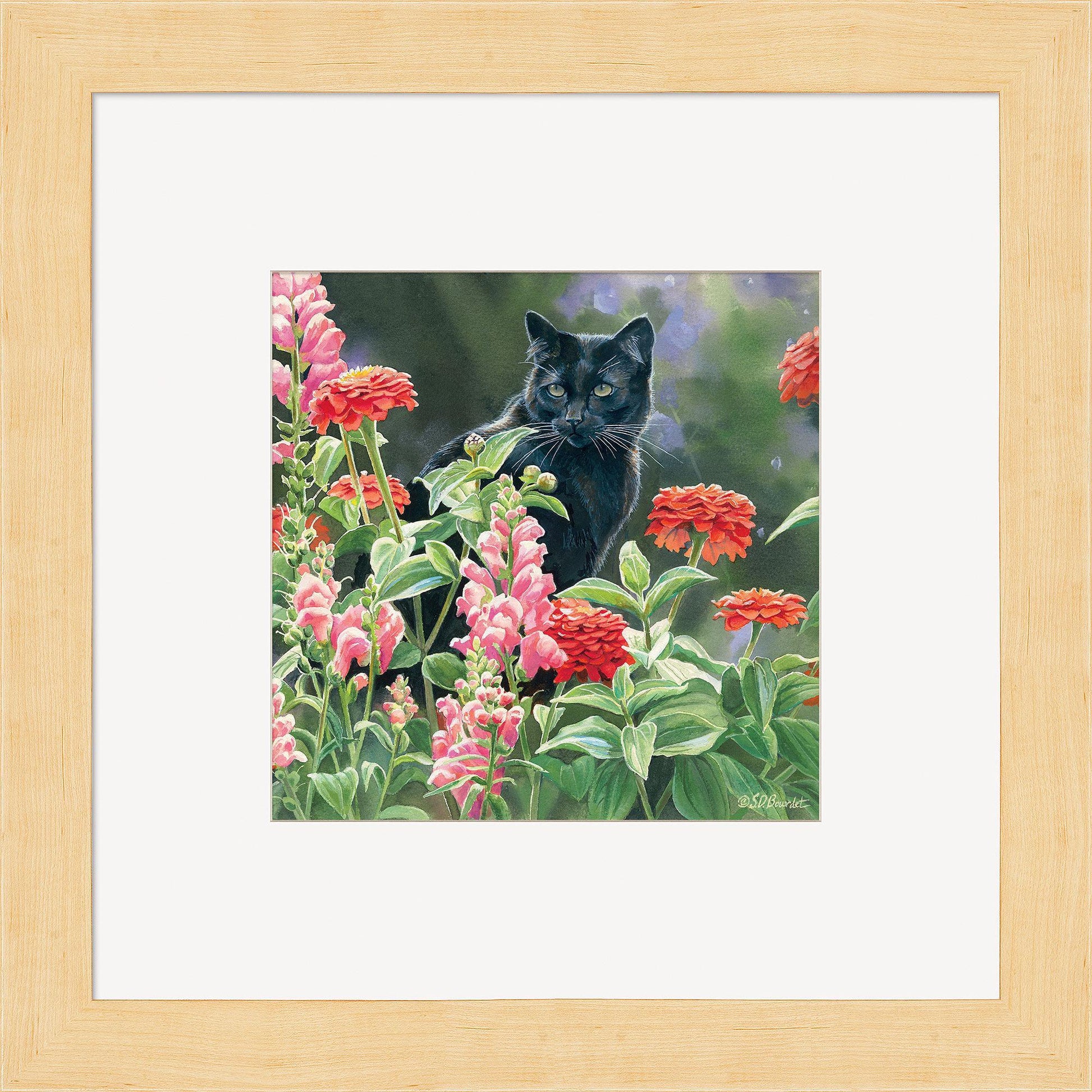 Max in the Zinnias Contempo Square - Wild Wings