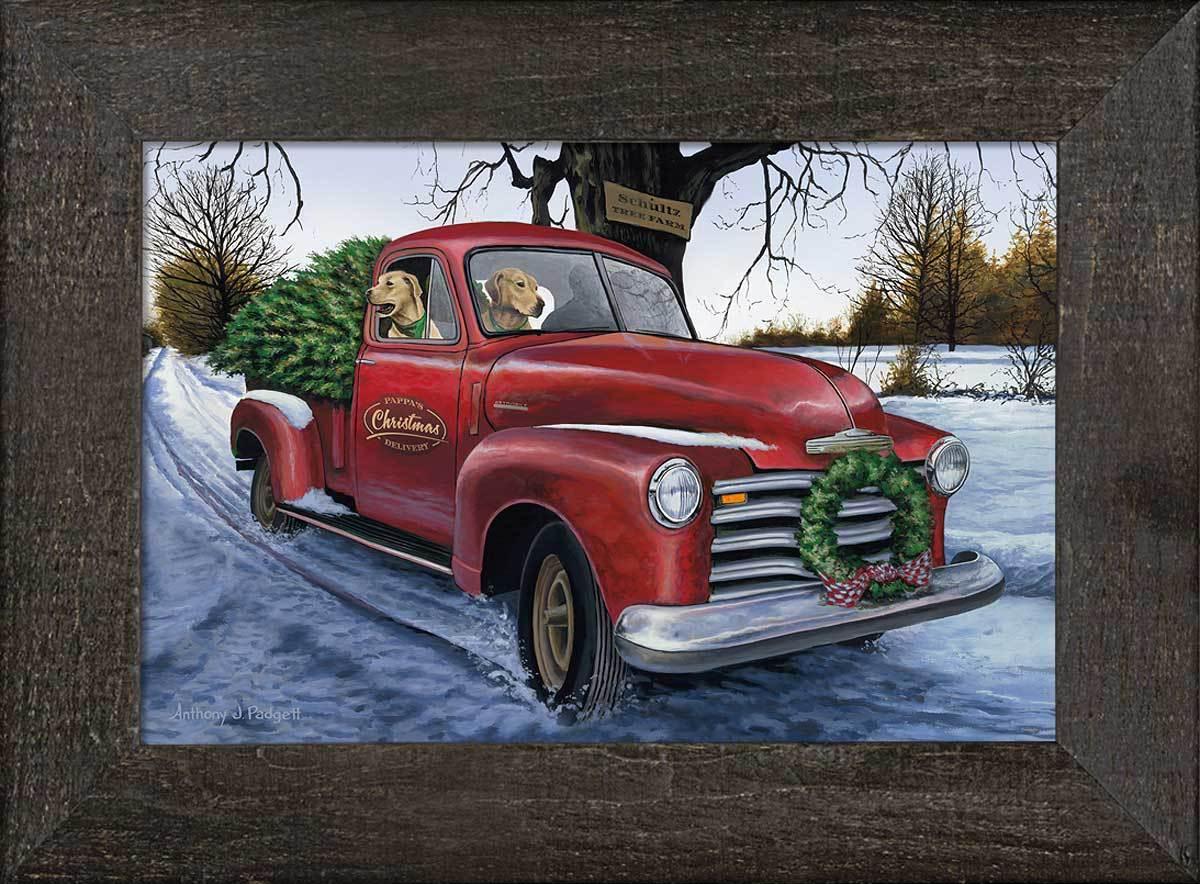 Tree Farm—Truck Personalized Framed Canvas - Wild Wings