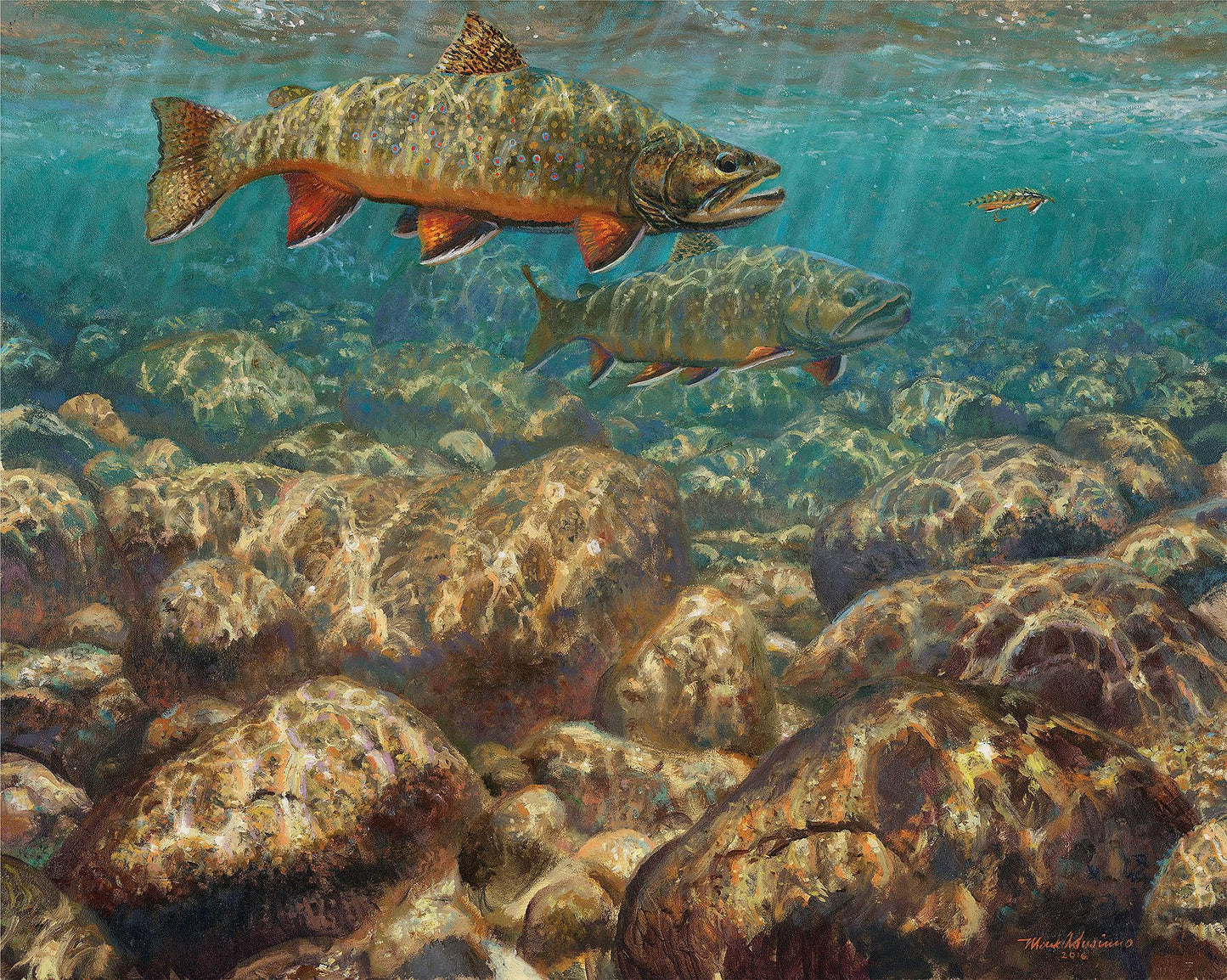 First to the Fly—Brook Trout Limited Edition Paper Print - Wild Wings