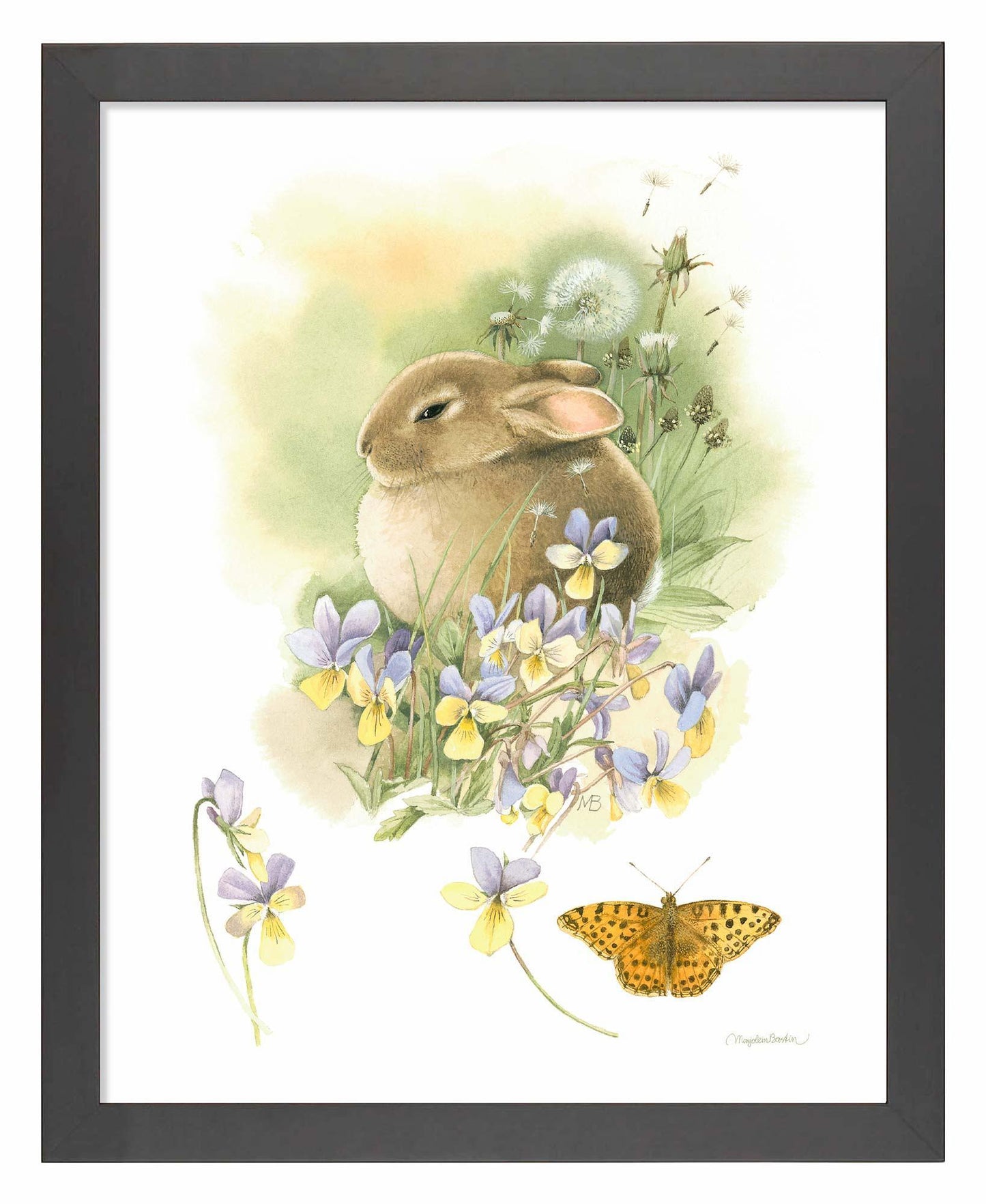 Hiding in Seaside Pansies Art Print - Wild Wings