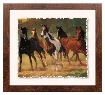 Home Run—Horses Deckled Edge Paper Print - Wild Wings