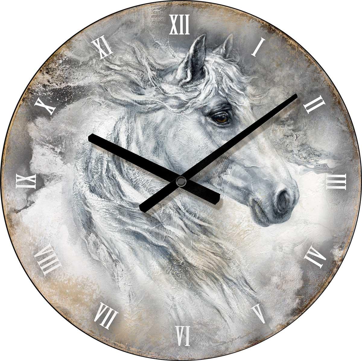 Regal - Horse 21" Round Clock - Wild Wings