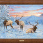 Line Shack—Elk Framed Gallery Canvas - Wild Wings
